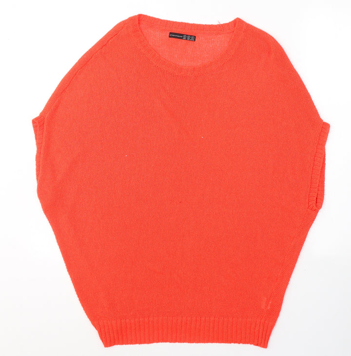 Atmosphere Womens Red Round Neck  Acrylic Pullover Jumper Size S