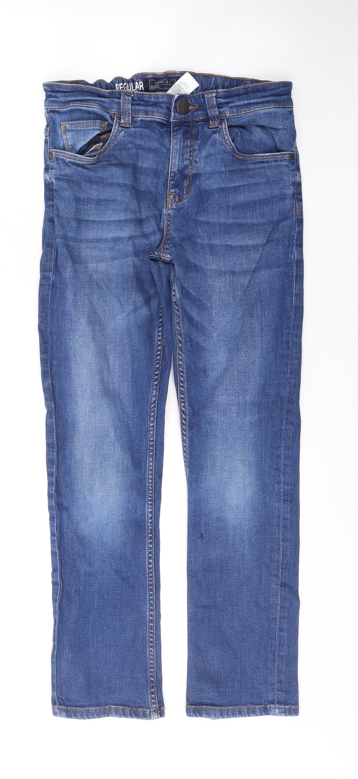 NEXT Boys Blue  Cotton Straight Jeans Size 11 Years  Regular Button