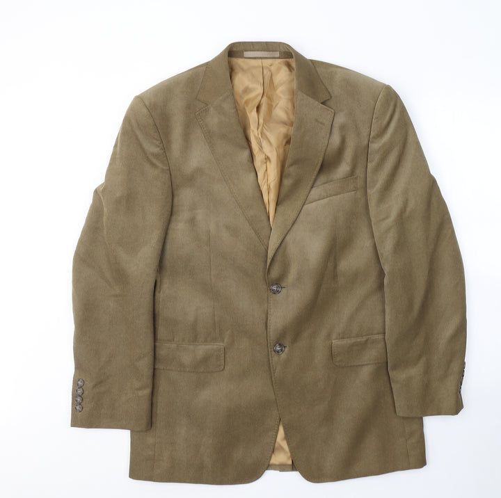 Marks and Spencer Mens Brown  Polyester Jacket Suit Jacket Size 38
