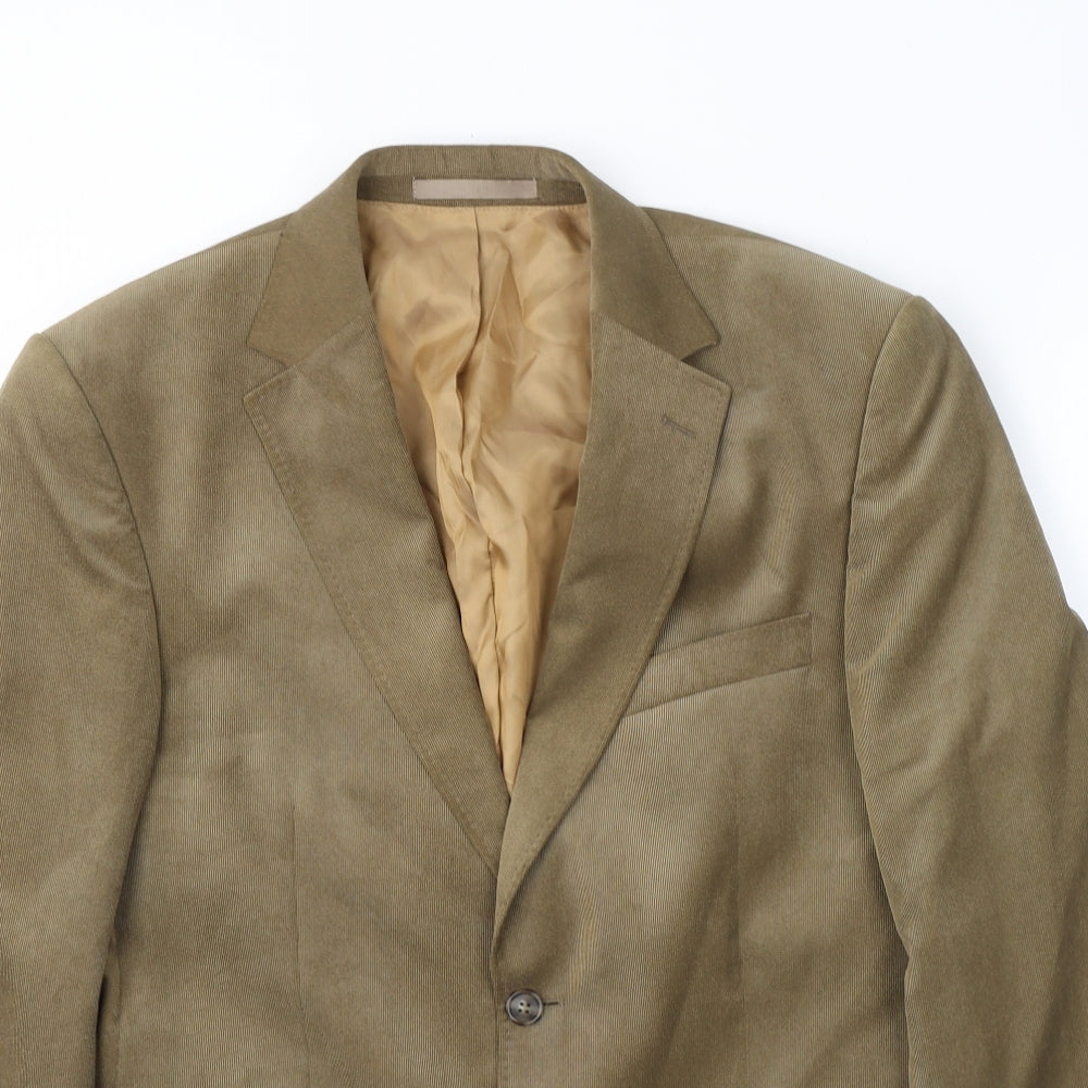Marks and Spencer Mens Brown  Polyester Jacket Suit Jacket Size 38