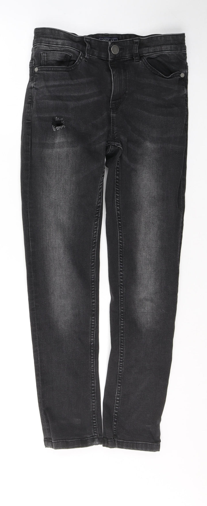 NEXT Girls Black Cotton Skinny Jeans Size 13 Years Regular Button - Future is now