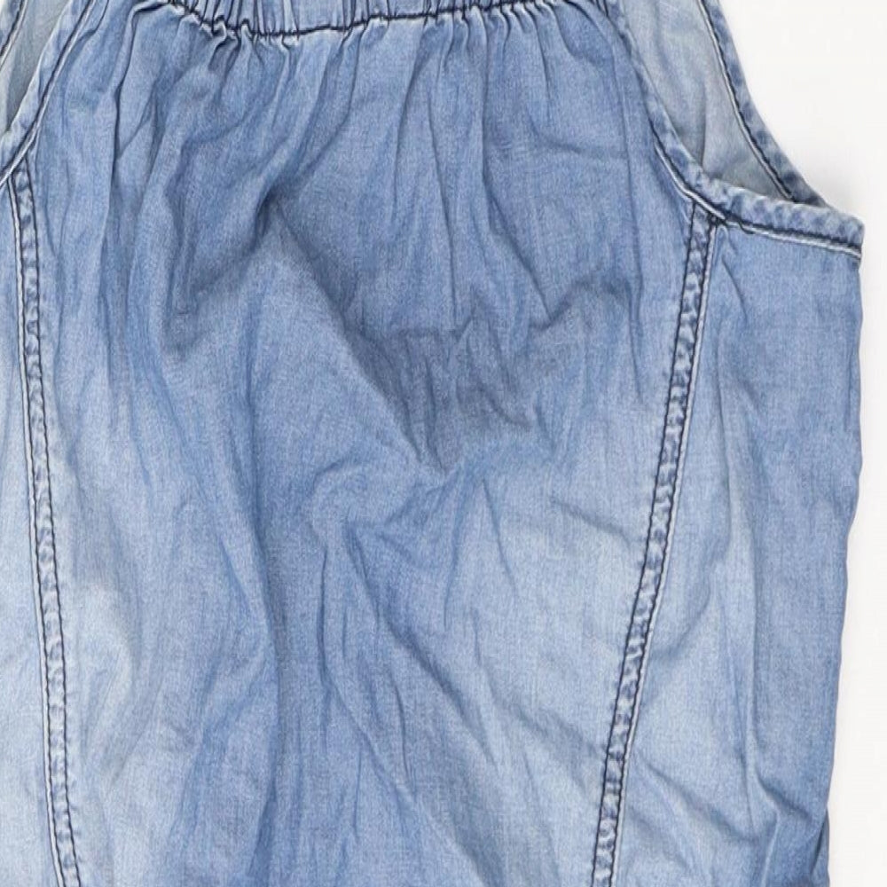 George Womens Blue  Lyocell Playsuit One-Piece Size 8 L3 in Button