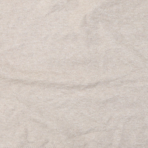 H&M Womens Beige  Polyester Jersey T-Shirt Size S V-Neck