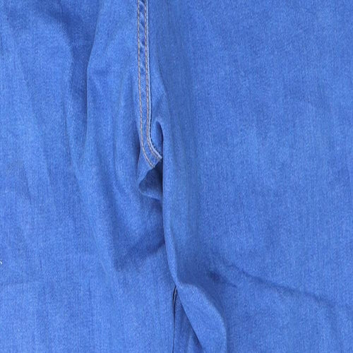 Primark Womens Blue  Cotton Straight Jeans Size 18 L28 in Regular Button