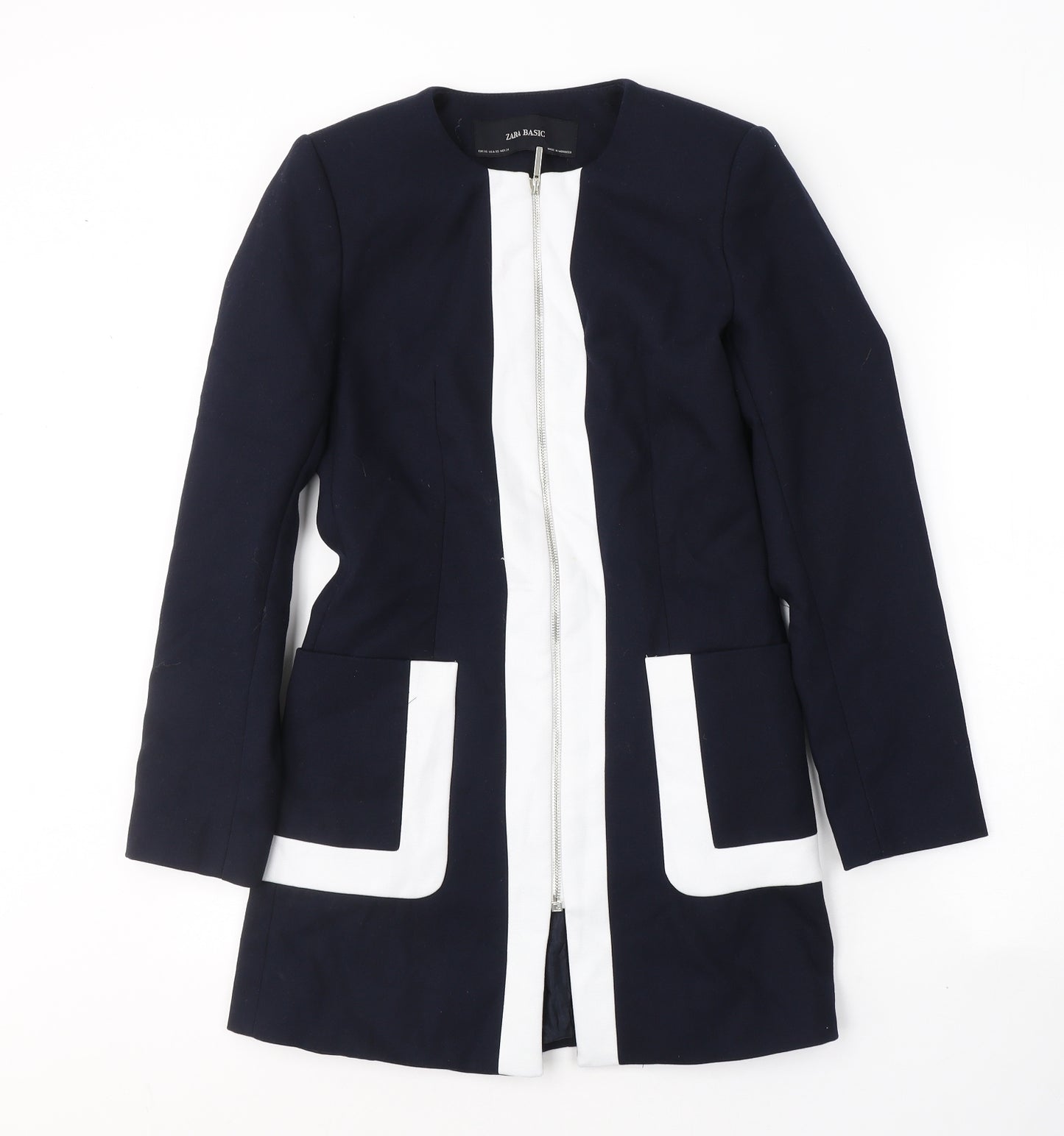 Zara Womens Blue   Jacket Blazer Size XS  Zip