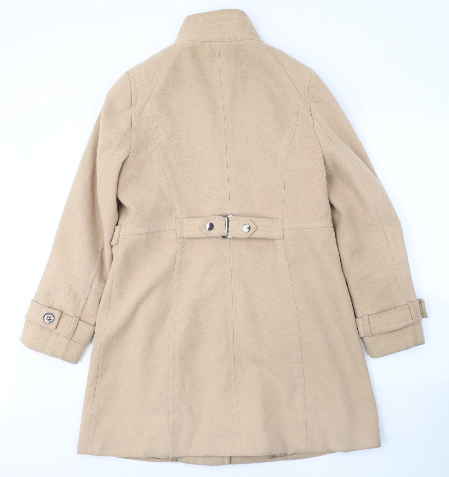 NEXT Womens Beige   Pea Coat Coat Size 14  Button