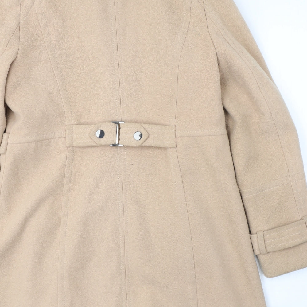 NEXT Womens Beige   Pea Coat Coat Size 14  Button