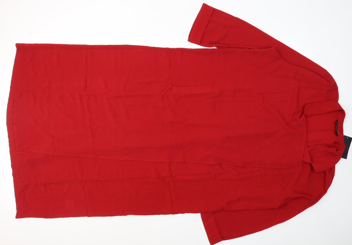 Simple&Chic Womens Red V-Neck  Polyester Cardigan Jumper Size 22