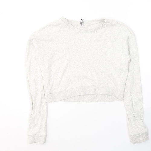 H&M Womens Grey  Cotton Pullover Sweatshirt Size S  Pullover