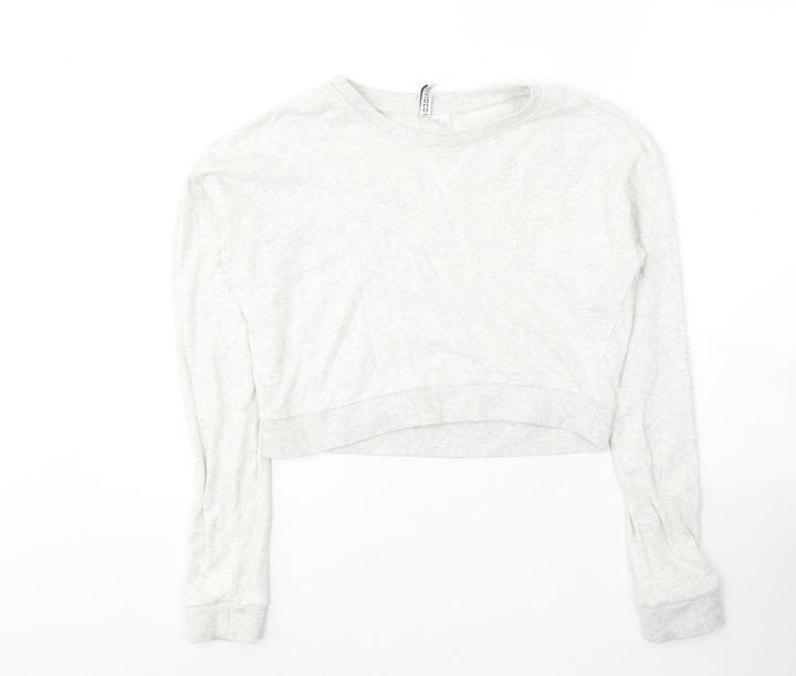 H&M Womens Grey Cotton Pullover Sweatshirt Size S Pullover