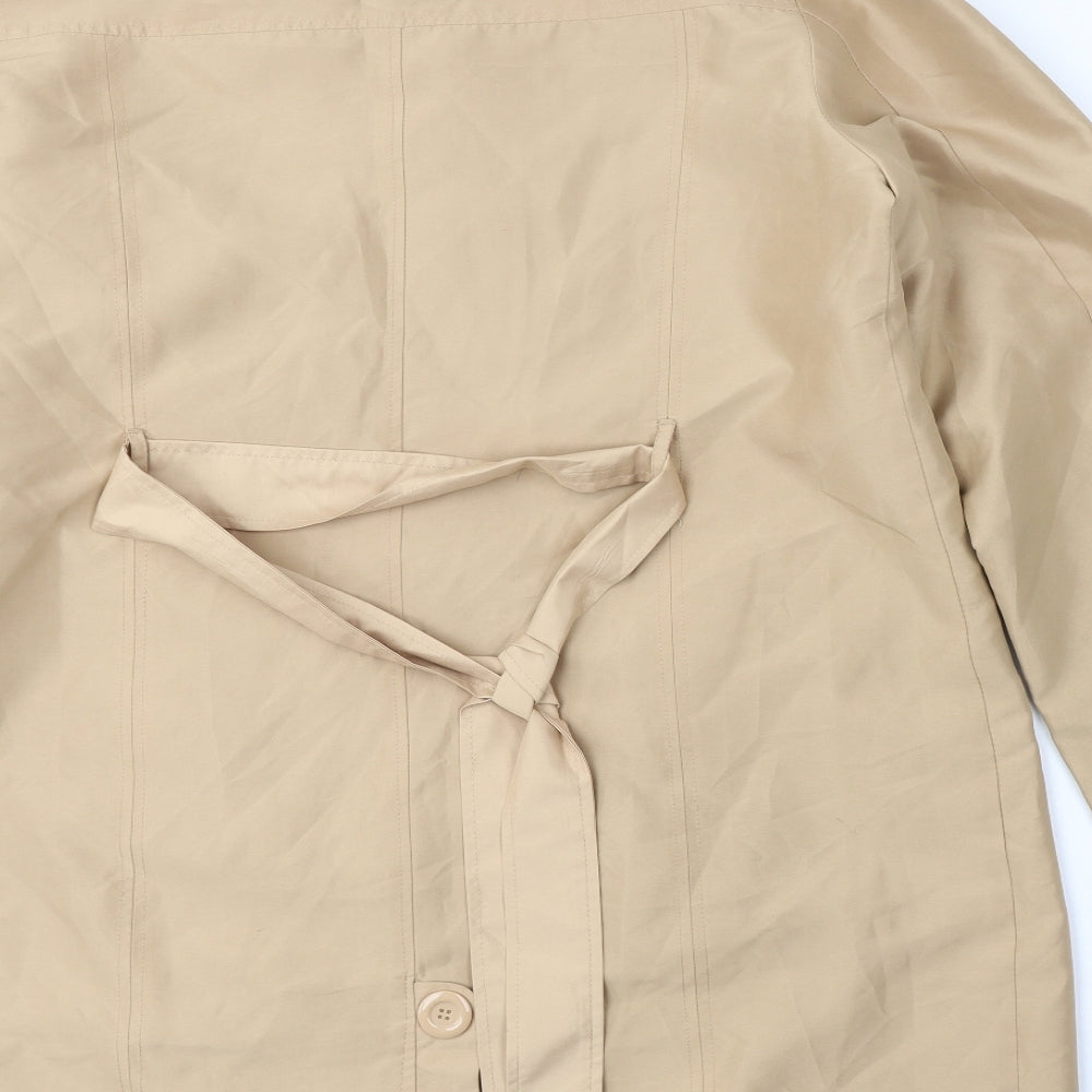 Victoria Jayne Womens Beige   Trench Coat Coat Size 16  Button