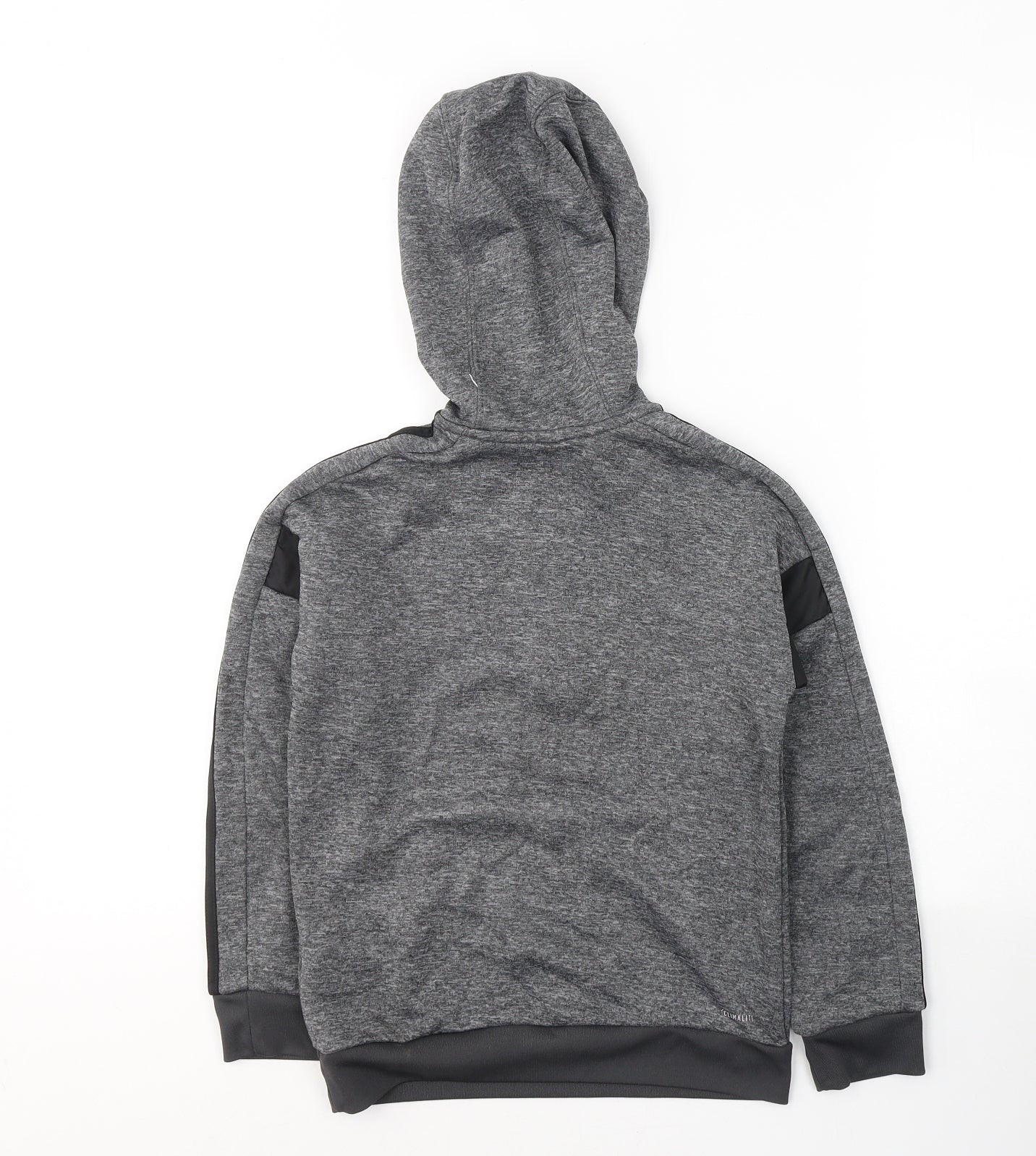 adidas Boys Grey  Polyester Pullover Hoodie Size 7-8 Years  Pullover