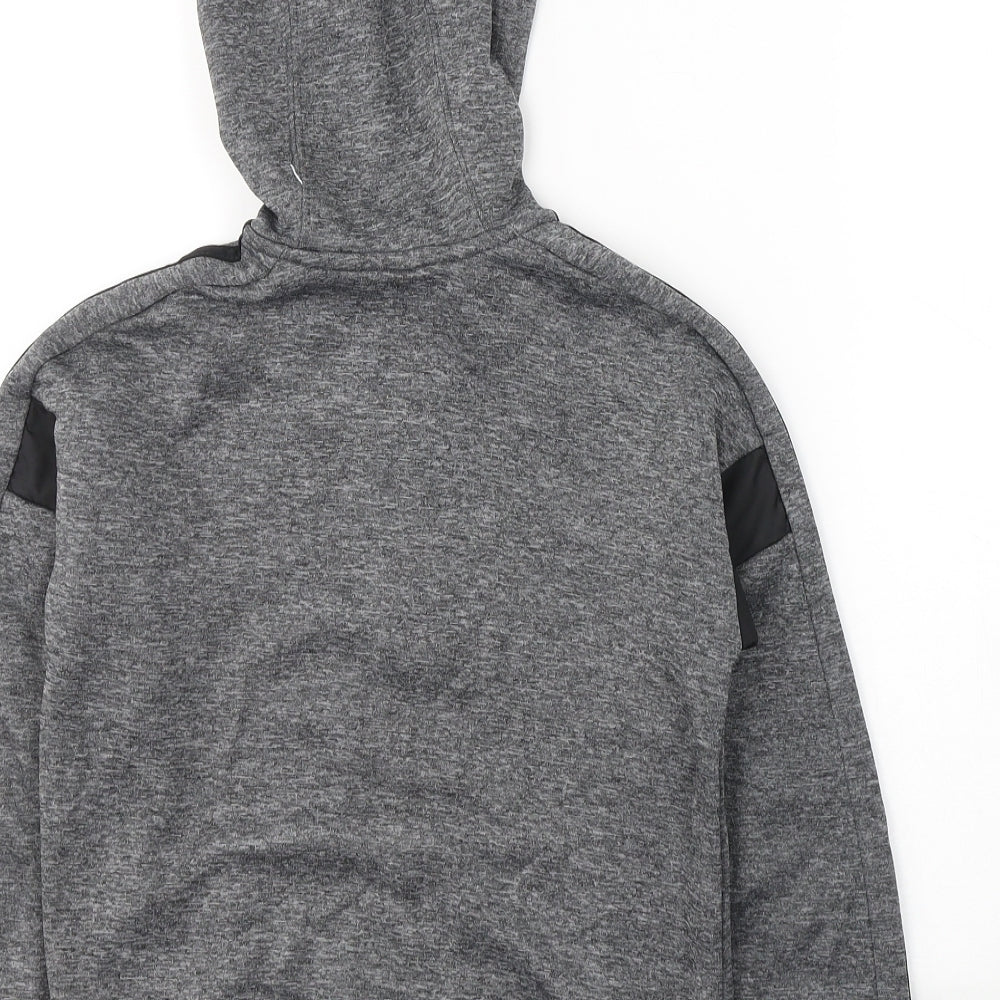 adidas Boys Grey  Polyester Pullover Hoodie Size 7-8 Years  Pullover