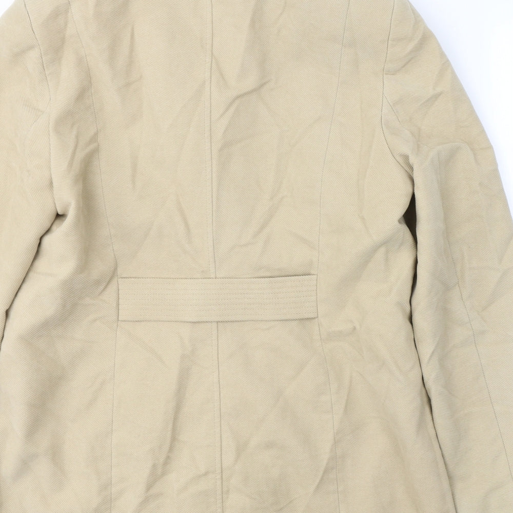 NEXT Womens Beige   Pea Coat Coat Size 14  Button