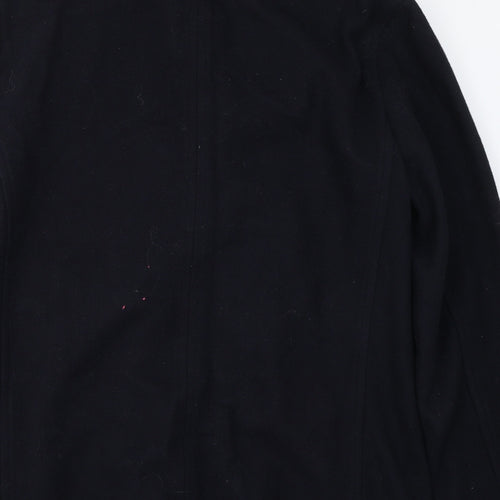Cedar Wood State Mens Black   Pea Coat Coat Size L  Button