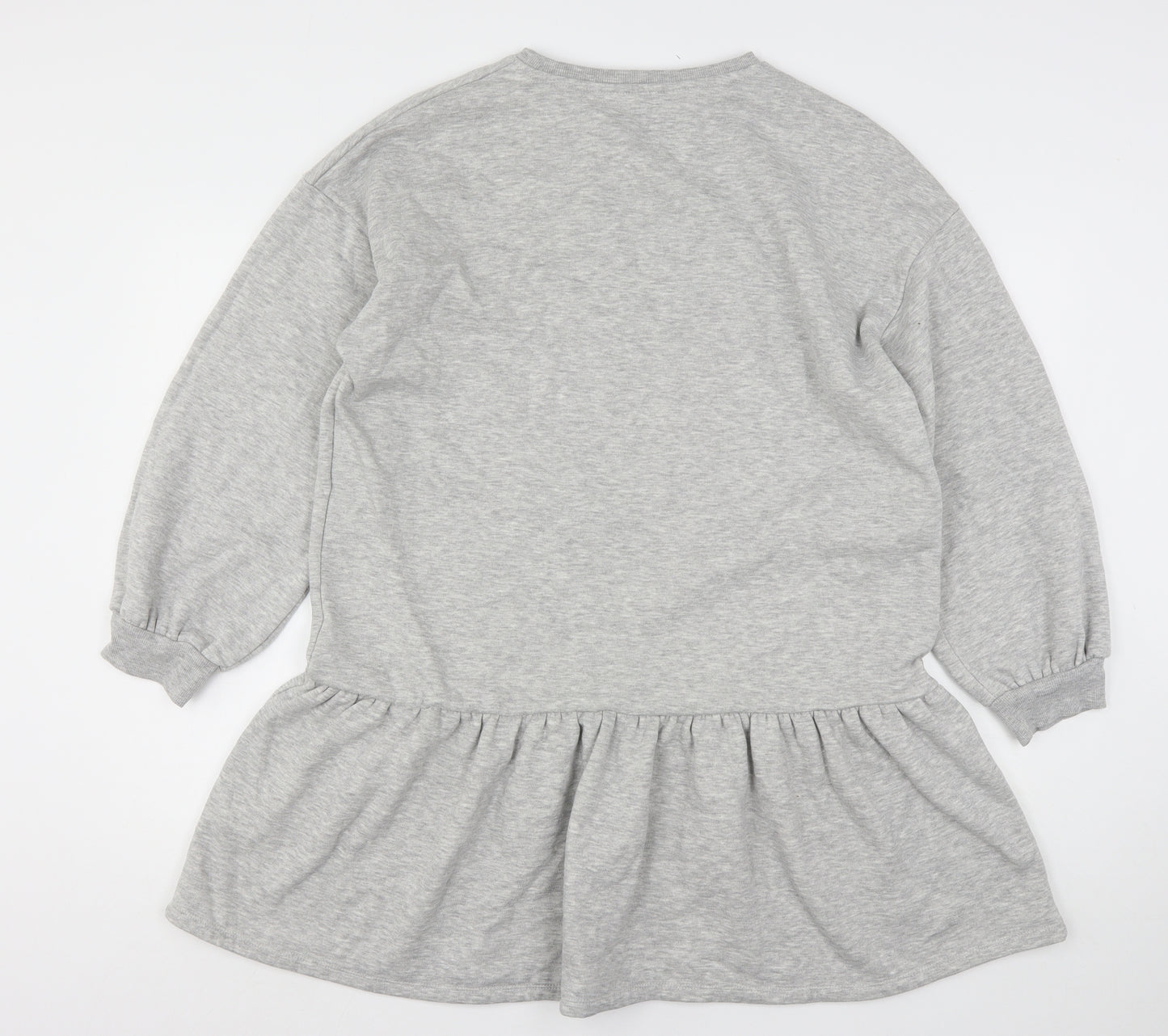 F&F Womens Grey  Polyester Jumper Dress  Size 16  Round Neck