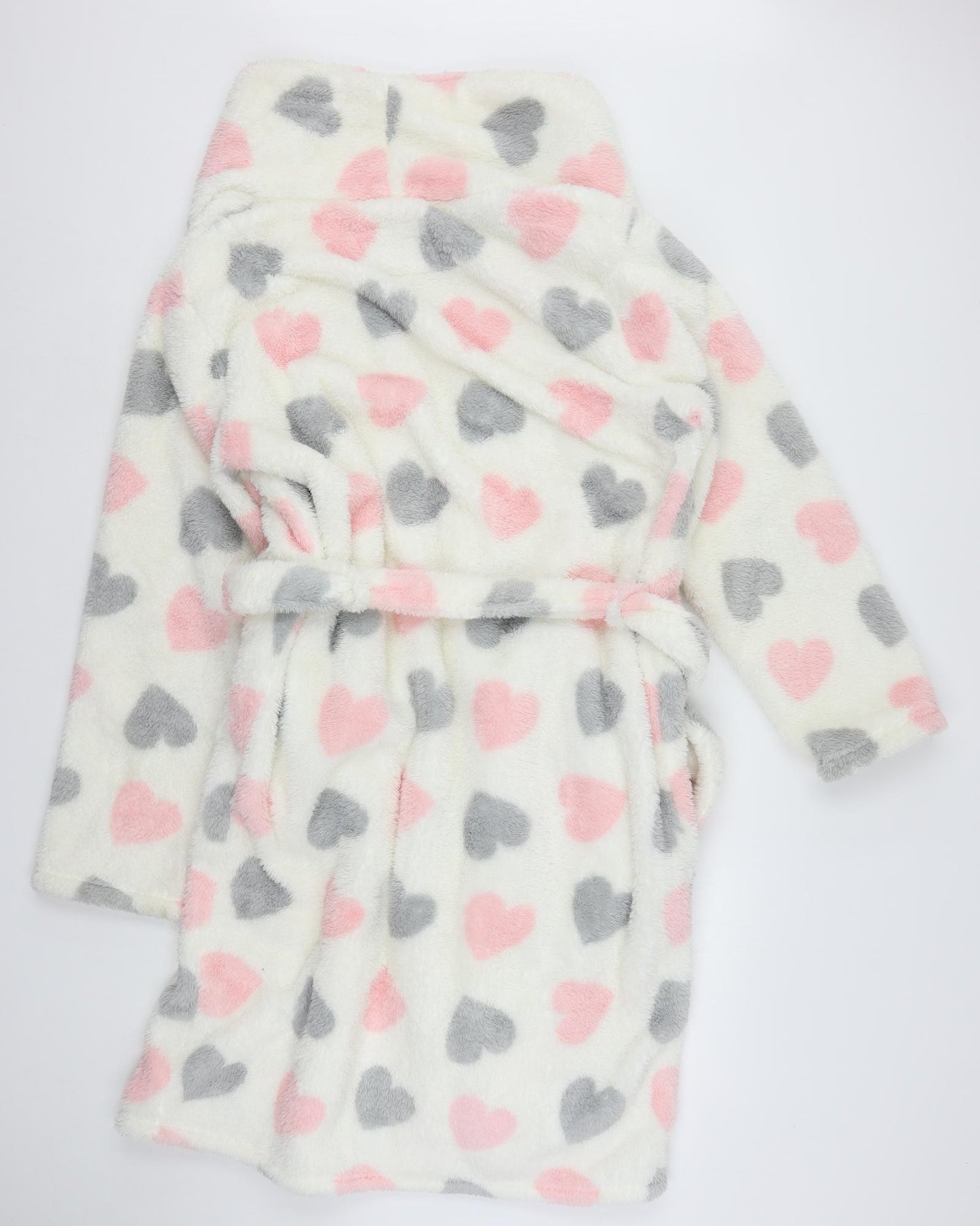 Love To Dream Womens Multicoloured Geometric Polyester Kimono Gown Size 12  Tie - Hearts