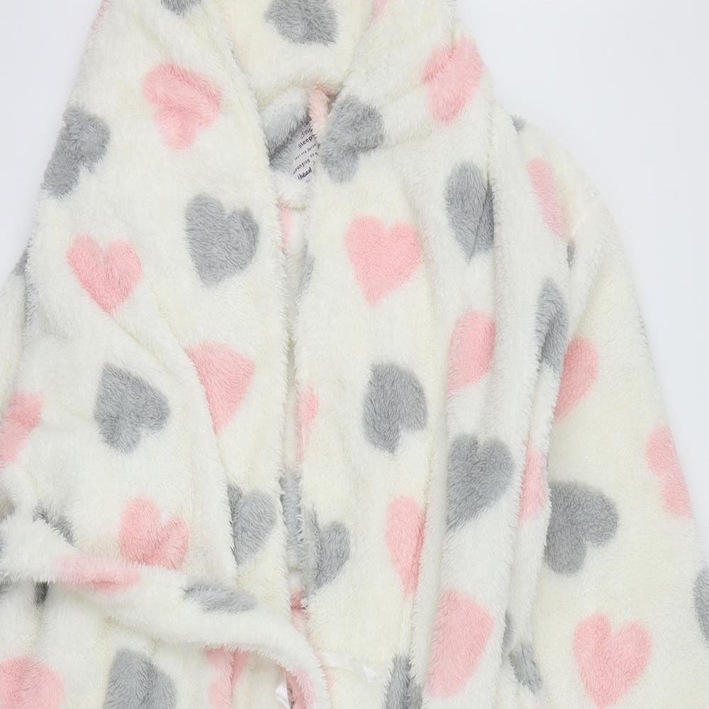 Love To Dream Womens Multicoloured Geometric Polyester Kimono Gown Size 12  Tie - Hearts