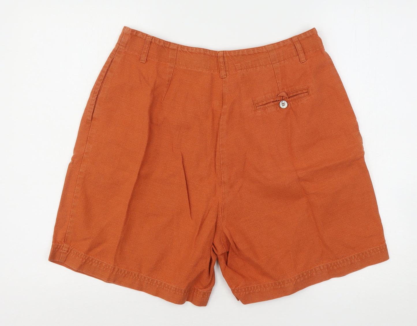 St Michael Womens Orange  Linen Mom Shorts Size 18 L7 in Regular