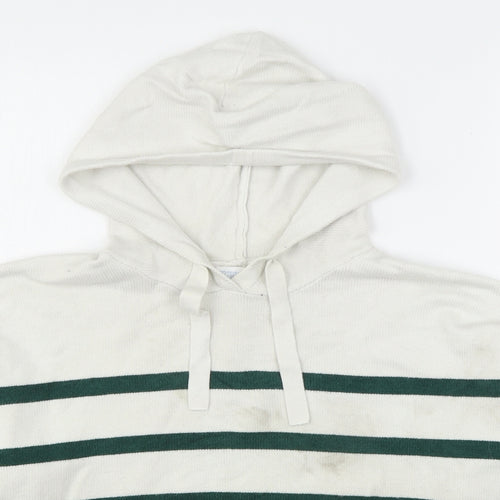 Primark  Womens Multicoloured Striped Viscose Pullover Hoodie Size 14