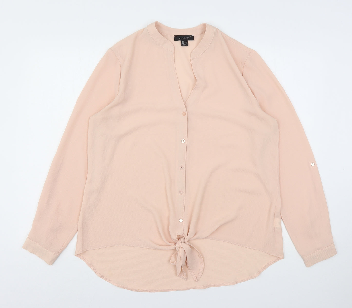 Atmosphere Womens Pink  Polyester Basic Blouse Size 16 V-Neck