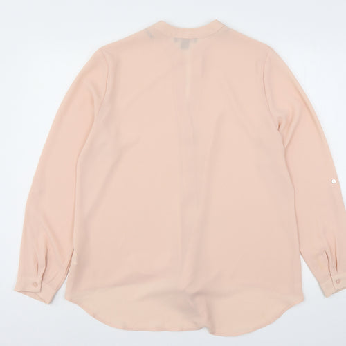 Atmosphere Womens Pink  Polyester Basic Blouse Size 16 V-Neck