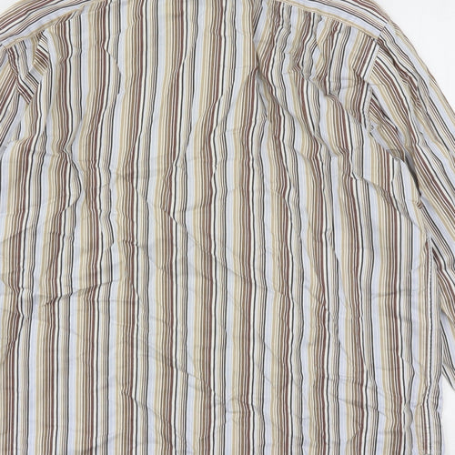 NEXT Mens Multicoloured Striped Cotton  Button-Up Size M Collared
