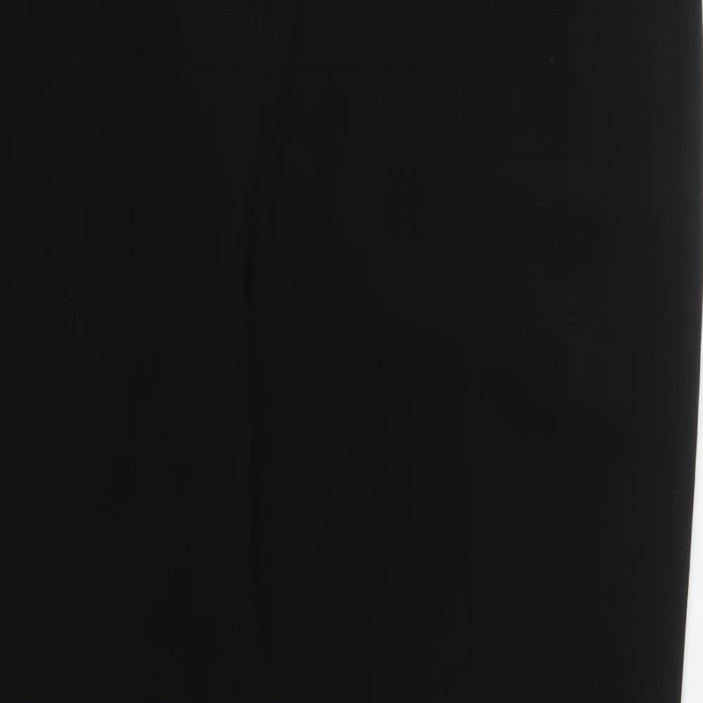 Marks and Spencer Womens Black  Polyester Trousers  Size 18 L32 in Regular Button