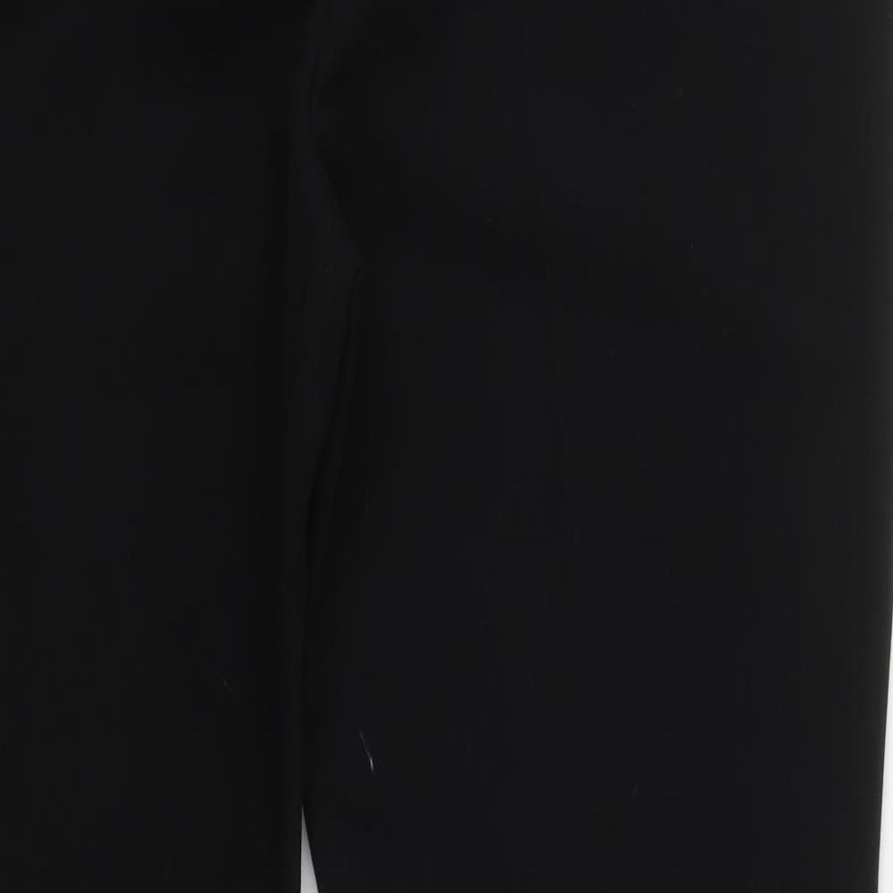 Marks and Spencer Womens Black  Polyester Trousers  Size 18 L32 in Regular Button