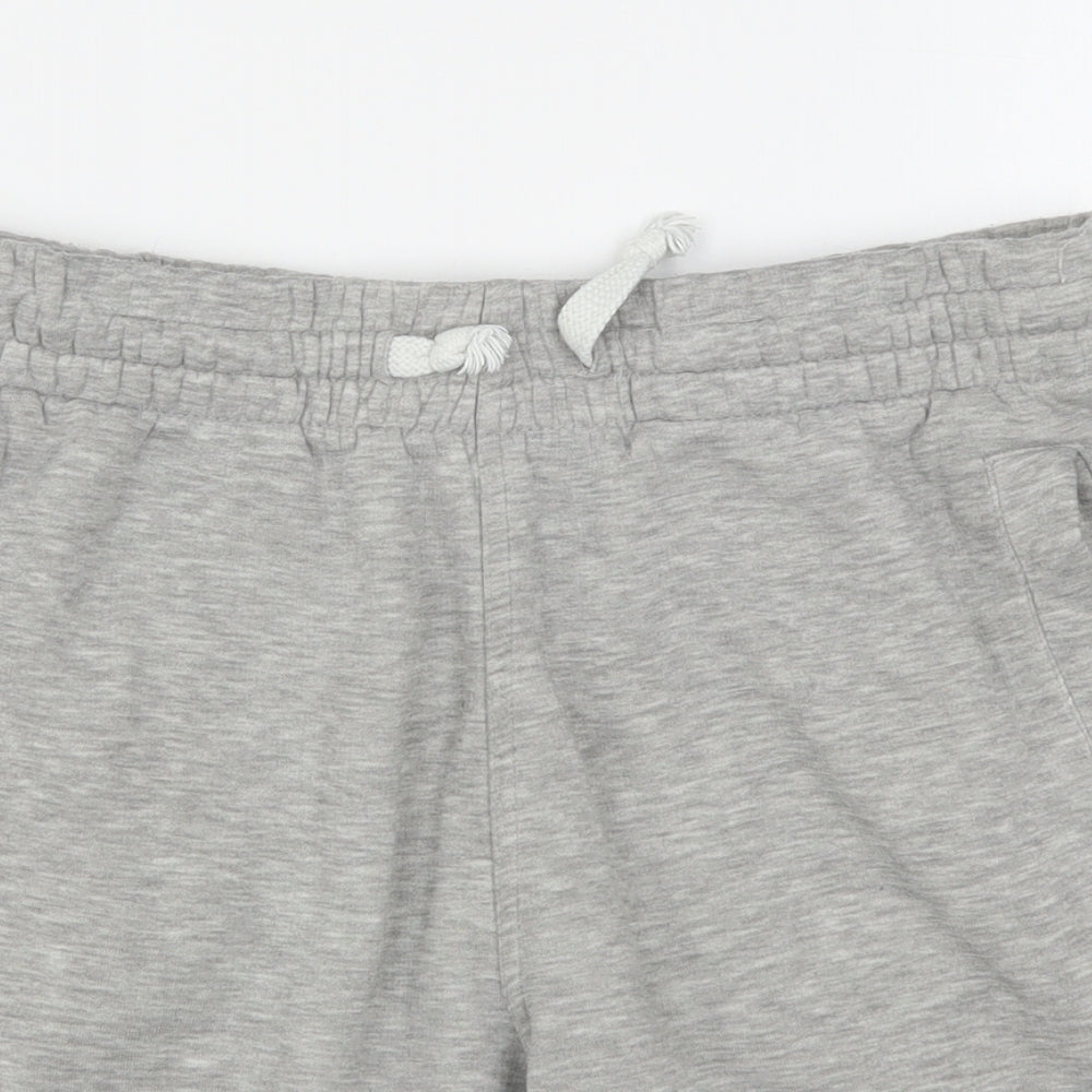 H&M Mens Grey  Cotton Sweat Shorts Size M L9 in Regular Drawstring