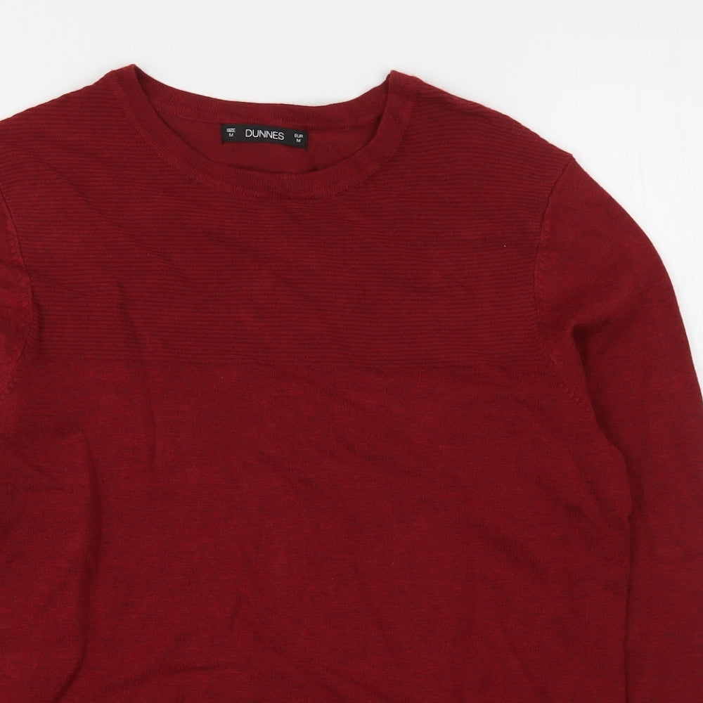 Dunnes Stores Womens Red Round Neck  Viscose Pullover Jumper Size M