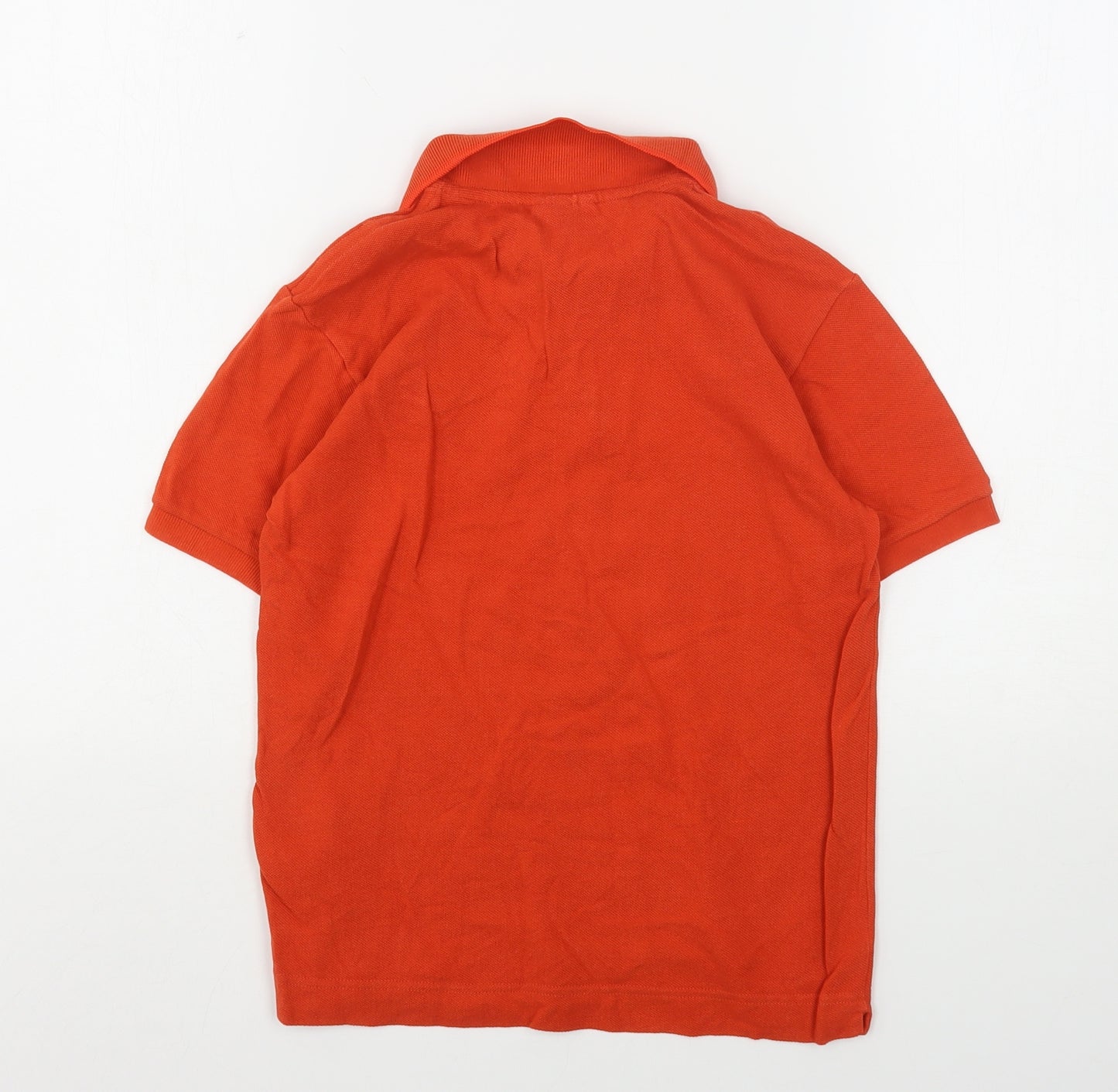 Lacoste  Boys Orange  Cotton Basic Polo Size 12 Years Collared