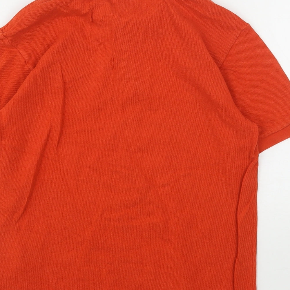 Lacoste  Boys Orange  Cotton Basic Polo Size 12 Years Collared