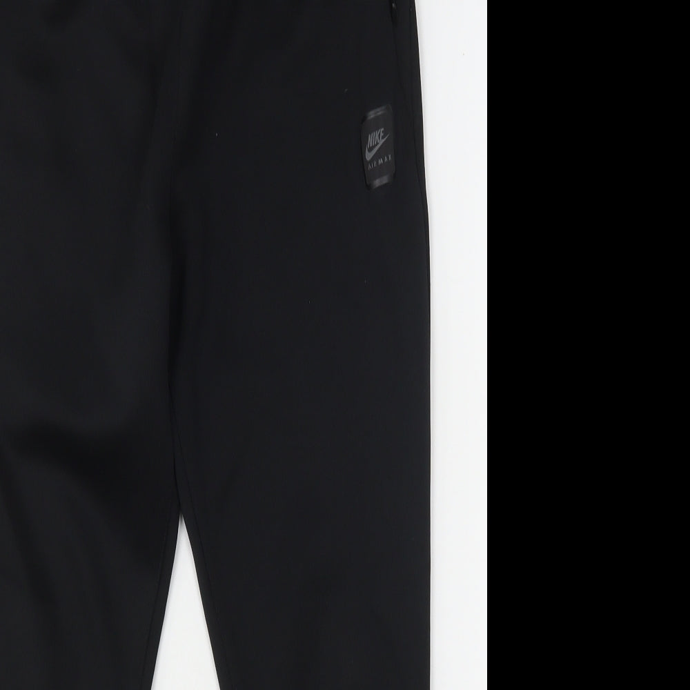Nike Boys Black  Polyester Sweatpants Trousers Size 10-11 Years  Regular Drawstring