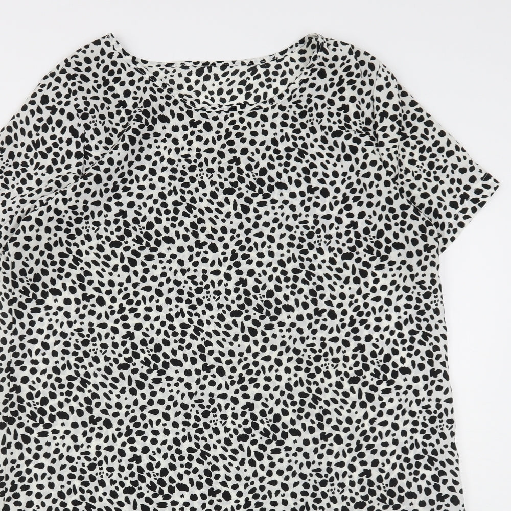 Shein  Womens Multicoloured Animal Print Polyester Sheath  Size XL  Round Neck