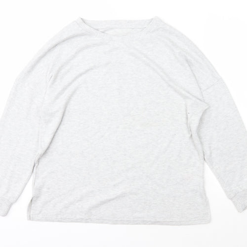 Primark Womens Grey Scoop Neck  Polyester Pullover Jumper Size L