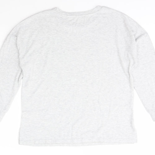 Primark Womens Grey Scoop Neck  Polyester Pullover Jumper Size L