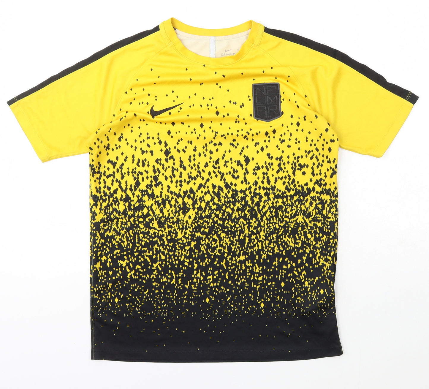 Dri-Fit Boys Yellow  Polyester Basic T-Shirt Size XL Crew Neck Pullover