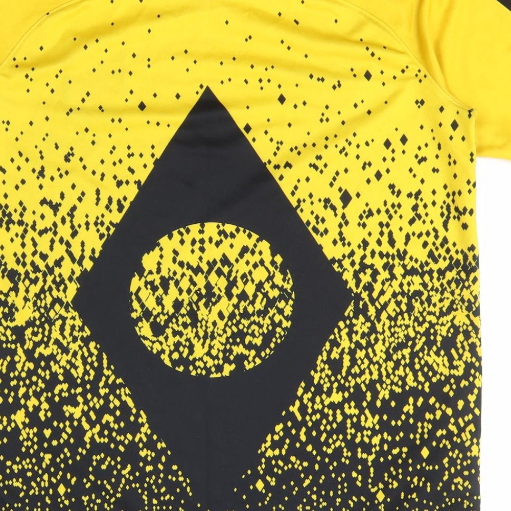 Dri-Fit Boys Yellow  Polyester Basic T-Shirt Size XL Crew Neck Pullover