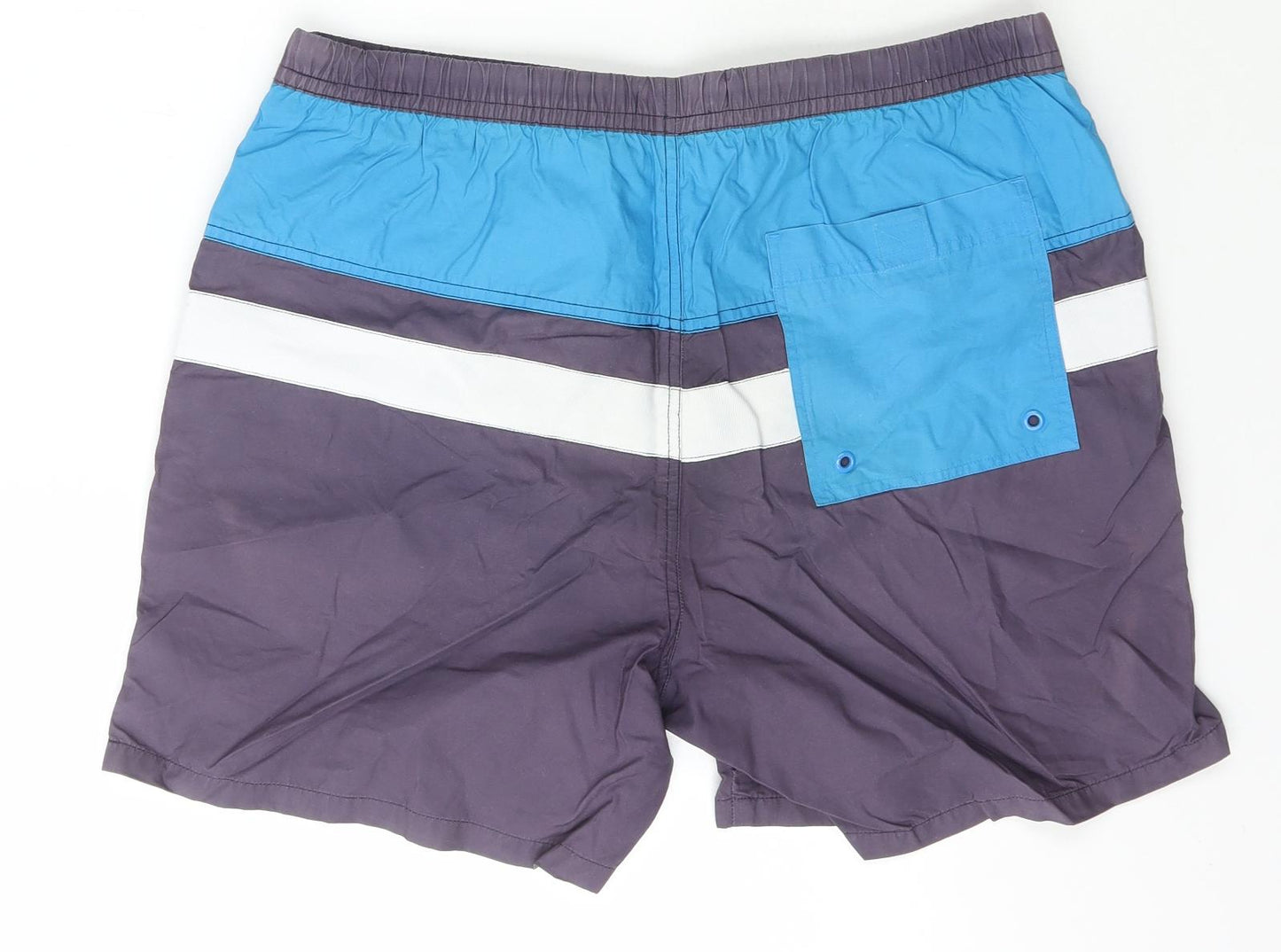 West-Pier Mens Multicoloured Striped Cotton Bermuda Shorts Size M L6 in Regular Drawstring