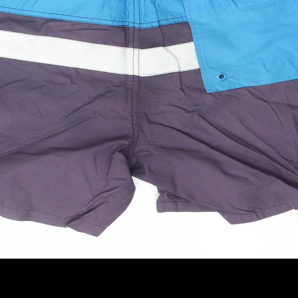 West-Pier Mens Multicoloured Striped Cotton Bermuda Shorts Size M L6 in Regular Drawstring