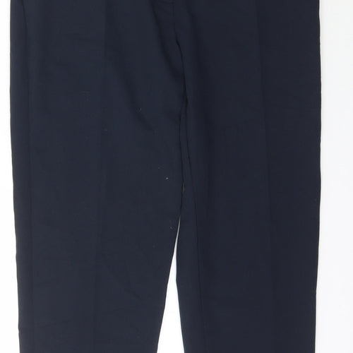 Atmosphere Womens Blue  Polyester Carrot Trousers Size 12 L26 in Regular Hook & Eye