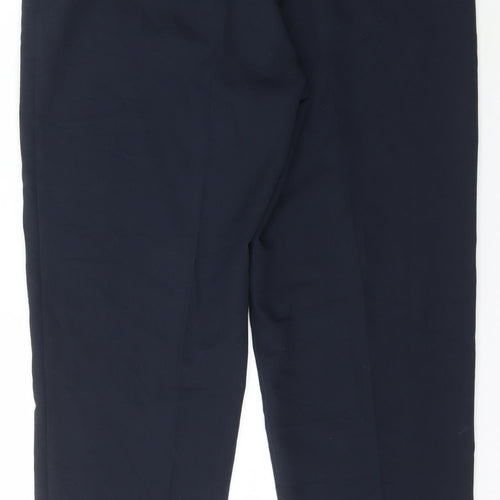 Atmosphere Womens Blue  Polyester Carrot Trousers Size 12 L26 in Regular Hook & Eye