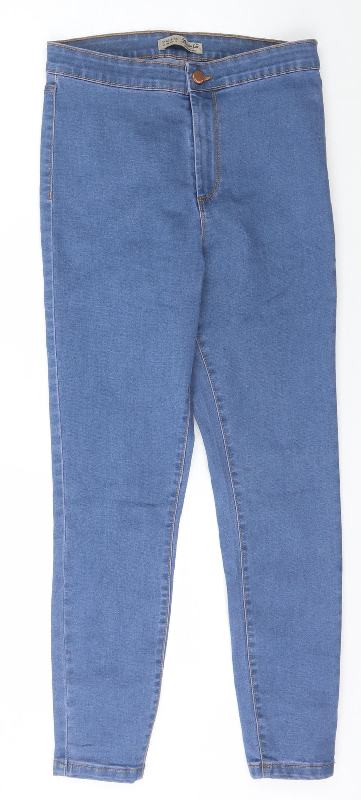 Denim & Co. Womens Blue Cotton Jegging Jeans Size 12 L25 in Slim Button