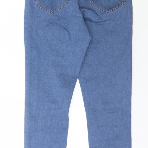 Denim & Co. Womens Blue  Cotton Jegging Jeans Size 12 L25 in Slim Button