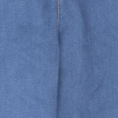 Denim & Co. Womens Blue  Cotton Jegging Jeans Size 12 L25 in Slim Button