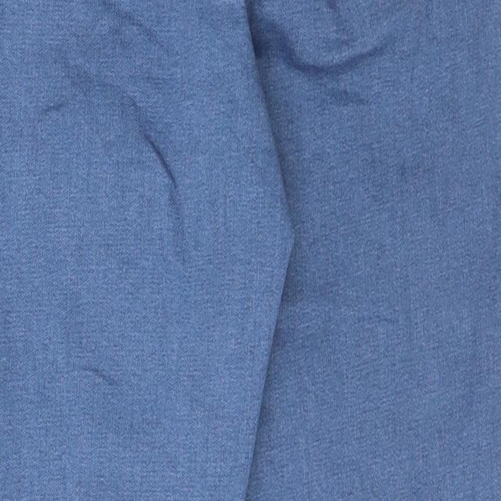 Denim & Co. Womens Blue  Cotton Jegging Jeans Size 12 L25 in Slim Button