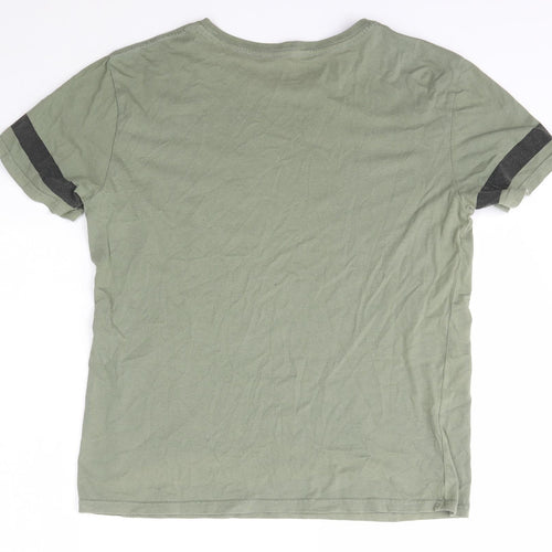Batman Mens Green  Cotton  T-Shirt Size M