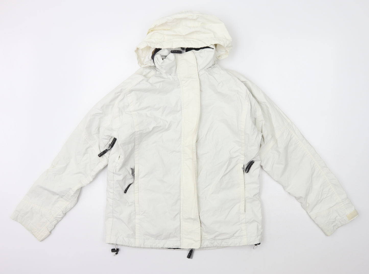 Per Una Womens White   Rain Coat Coat Size S  Zip