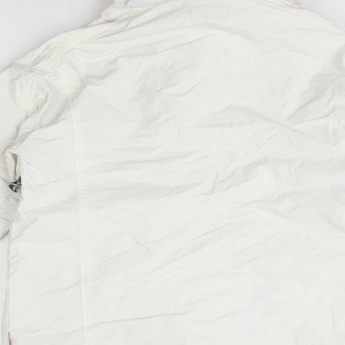 Per Una Womens White   Rain Coat Coat Size S  Zip